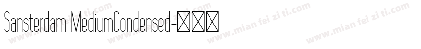 Sansterdam MediumCondensed字体转换